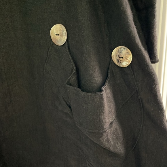 Heart’s Desire Seashore Linen Top 3/4 sleeves size L - Picture 2 of 5